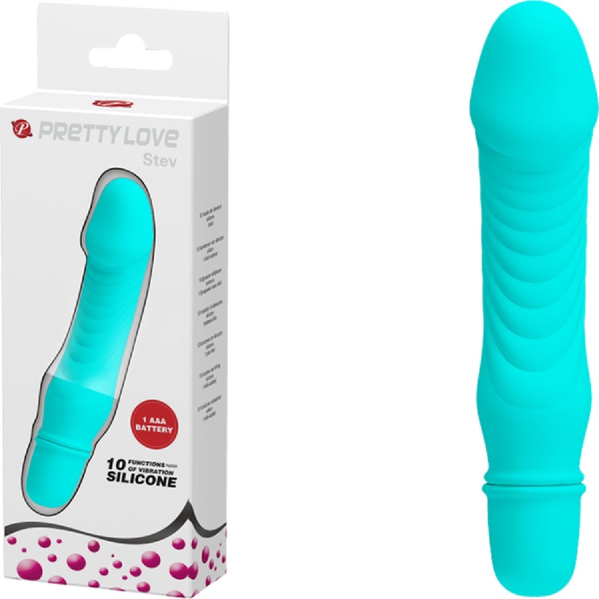 Pretty Love - Stev Mini Ribbed Vibrator 7